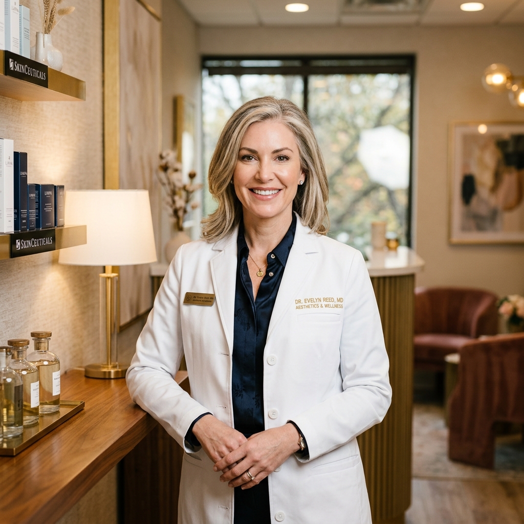 Dra. Carolina Villa en su clínica de estética